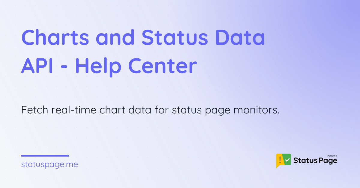 Charts and Status Data API - Help Center | Hosted Status Page