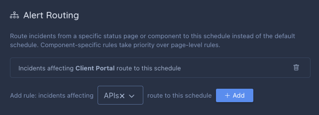Rotation calendar screenshot